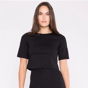 Chic Black Women's Crop Top